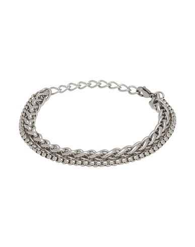8 By Yoox Double Chain Bracelet Man Bracelet Silver Size - Steel