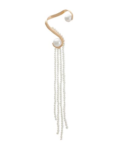 8 By Yoox Beads Earcuff Woman Single Earring Gold Size - Plastic, Metal Alloy