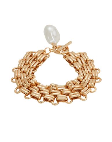 8 By Yoox Big Golden Chain Bracelet With Pendant Woman Bracelet Gold Size - Iron, Plastic