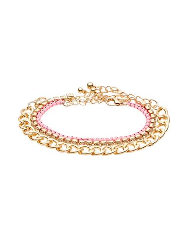 8 By Yoox Enamelled Chain And Rhinestones Bracelet Set Woman Bracelet Gold Size - Iron, Glass, Ename