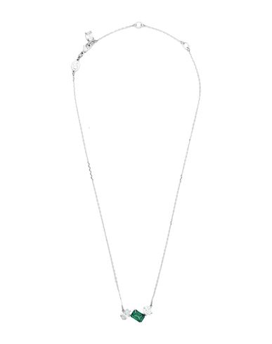 Swarovski Mesmera Pendant, Mixed Cuts, Green, Rhodium Plated Woman Necklace Silver Size - Metal, Swa