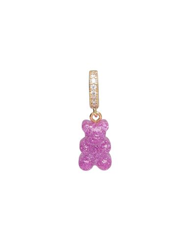 Crystal Haze Nostalgia Bear Gold-plated, Resin And Cubic Zirconia Pendant In Magenta