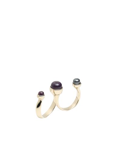 Chloé Woman Ring Dark Purple Size 6.75 Brass, Amethyst
