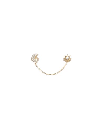 Kurshuni Mahsasingle Earring Woman Single Earring Gold Size - 925/1000 Silver, Cubic Zirconia