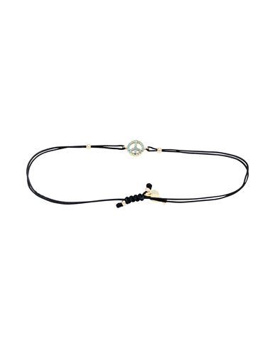 Kurshuni Peace String Bracelet Woman Bracelet Black Size - 925/1000 Silver, Cubic Zirconia