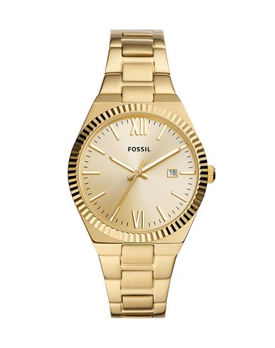 Fossil Women's Scarlette Three-hand Date Gold-tone Stainless Steel Watch, 38mm In Gold