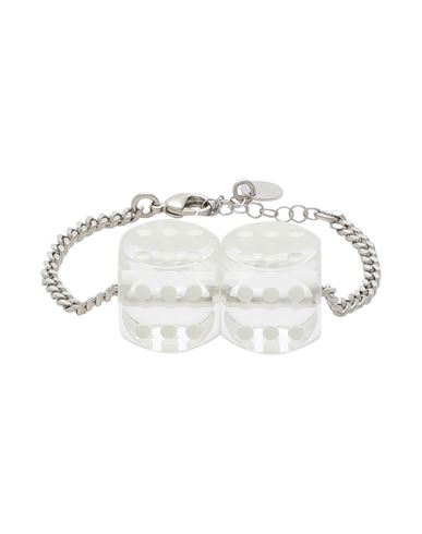 Mm6 Maison Margiela Woman Bracelet Transparent Size Xs Brass, Plastic