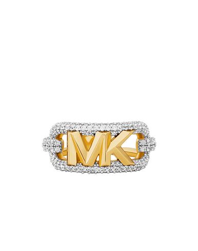 Michael Kors Premium Woman Ring Gold Size 8 Brass, Crystal