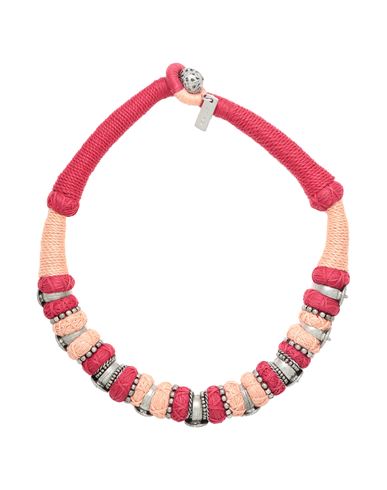 Etro Woman Necklace Garnet Size - Textile Fibers, Metal In Red