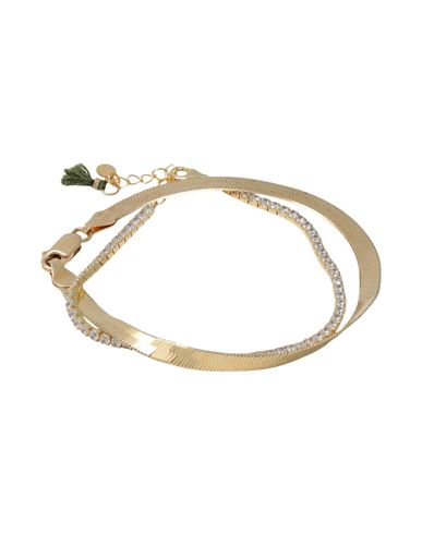 Shashi Woman Bracelet Gold Size - Brass, 585/1000 Gold Plated, Cubic Zirconia