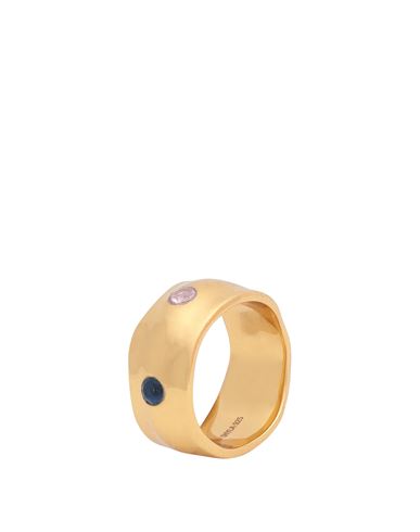 Shyla Akaring-ring Woman Ring Gold Size 6 925/1000 Silver, 916/1000 Gold Plated, Glass