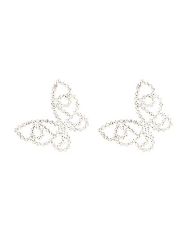 8 By Yoox Rhinestones Butterfly Earrings Woman Earrings Silver Size - Copper, Glass
