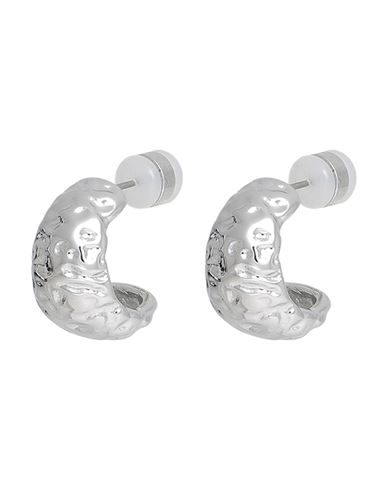 Luv Aj Woman Earrings Silver Size - Brass