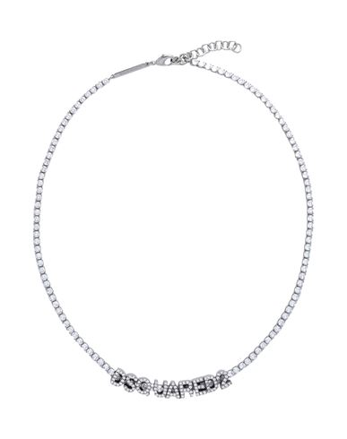 Dsquared2 Woman Necklace Silver Size - Brass, Zirconia