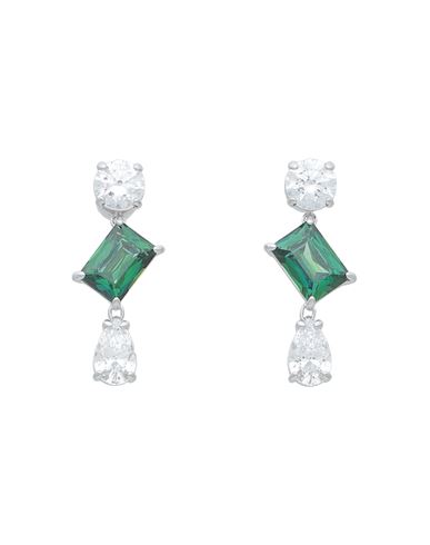 Shop Swarovski Mesmera Drop Earrings, Mixed Cuts, Green, Rhodium Plated Woman Earrings Silver Size - Rhod