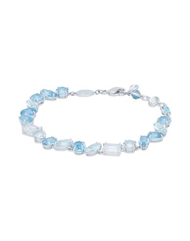 Swarovski Gema Bracelet, Mixed Cuts, Blue, Rhodium Plated Woman Bracelet Blue Size M Rhodium-plated,