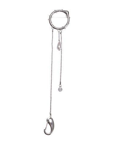 8 By Yoox Circle W/ Beads Pendants Brooch Woman Brooch Silver Size - Iron, Zinc Alloy