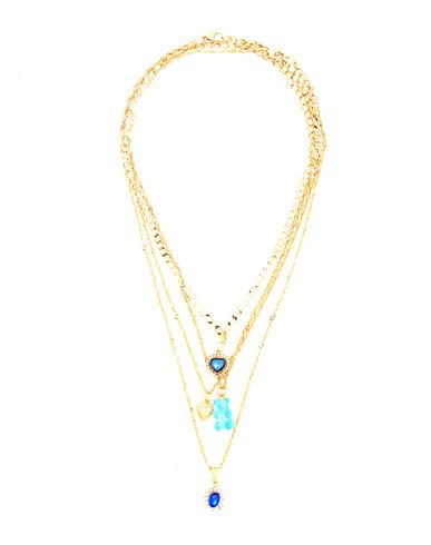 8 By Yoox Rhinestones Hearts & Gummy Bear Necklaces Set Woman Necklace Gold Size - Iron, Glass, Plas