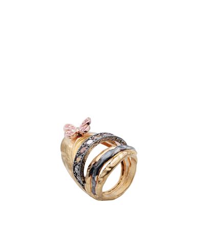 Dsquared2 Woman Ring Gold Size S Brass, Zirconia