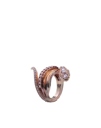 DSQUARED2 DSQUARED2 WOMAN RING PINK SIZE L BRASS, ZIRCONIA