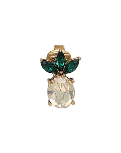 Dsquared2 Woman Single Earring Green Size - Tin Alloy, Brass, Crystal
