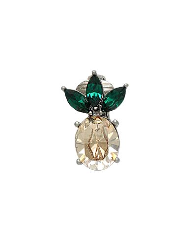 Dsquared2 Woman Single Earring Apricot Size - Tin Alloy, Brass, Crystal In Green