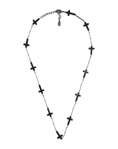 Shop Dsquared2 Man Necklace Black Size - Metal