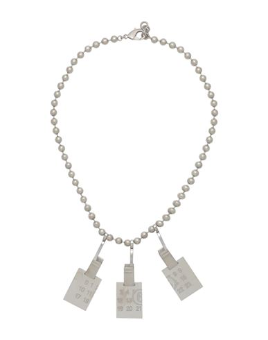 Mm6 Maison Margiela Woman Necklace Silver Size - Brass