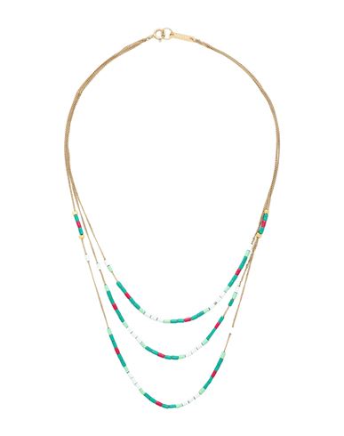 Isabel Marant Woman Necklace Gold Size - Brass, Natural Resin