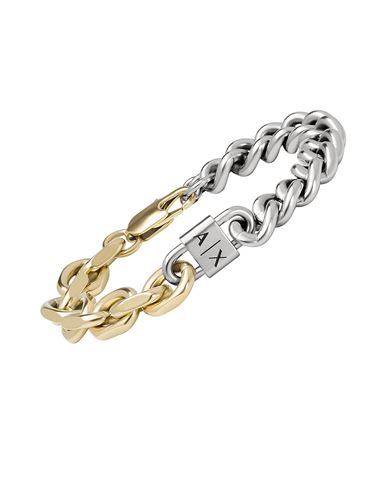 Armani Exchange Man Bracelet Silver Size - Stainless Steel In Multi