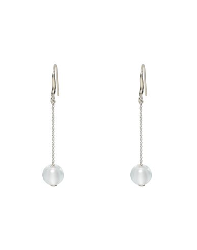 Chloé Woman Earrings Transparent Size - Brass, Mineral Glass In Metallic