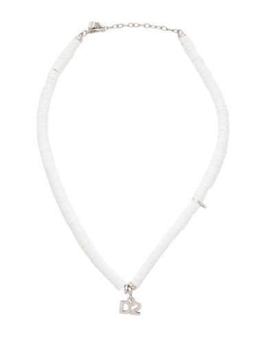 Dsquared2 Woman Necklace White Size - Plastic In Metallic