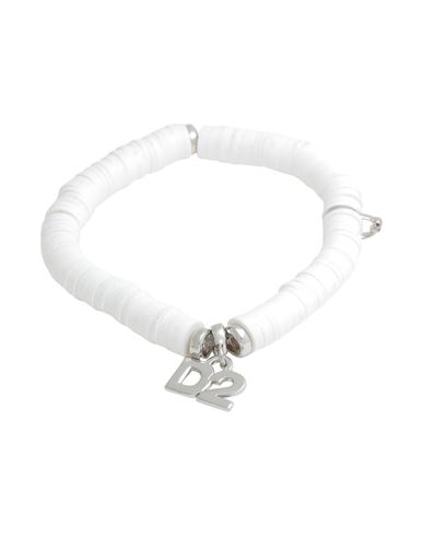 Shop Dsquared2 Woman Bracelet White Size - Rubber, Tin Alloy, Brass