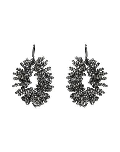 Shop Brunello Cucinelli Woman Earrings Lead Size - Metal In Grey