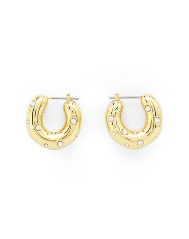 Cos Woman Earrings Gold Size - Recycled Brass, Glass