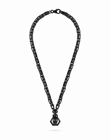 Philipp Plein Plein Icon Chain Necklace Man Necklace Black Size Onesize Stainless Steel