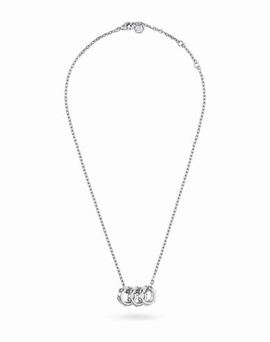 Philipp Plein The Plein Cuff Cable Chain Necklace Man Necklace Silver Size Onesize Stainless Steel