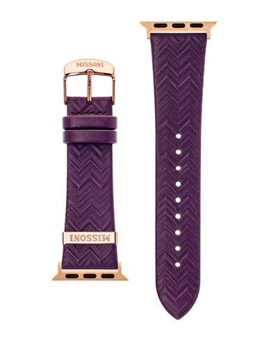 Shop Missoni Zigzag Leather Apple Watch Strap Watch Accessory Purple Size Onesize Calfskin