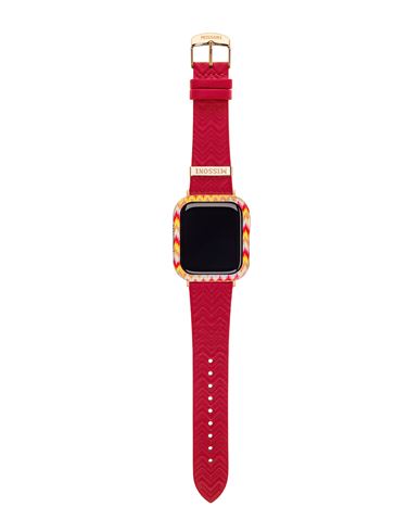 Shop Missoni Apple Watch Cover And Band Gift Set Watch Accessory Red Size Onesize Calfskin
