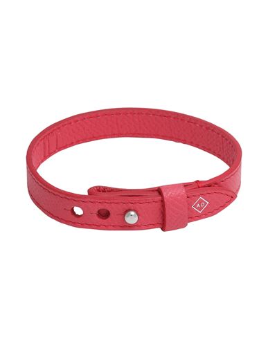 Dunhill Man Bracelet Magenta Size - Leather In Pink