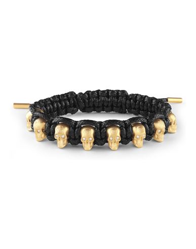 Philipp Plein 3d $kull Crystal Cotton Cord Bracelet Man Bracelet Gold Size Onesize Cotton