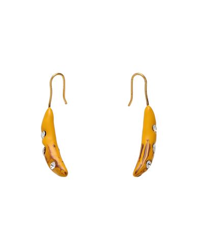 Shop Marni Woman Earrings Yellow Size - Plastic
