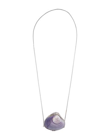 Jil Sander Woman Necklace Lilac Size - Metal In Metallic