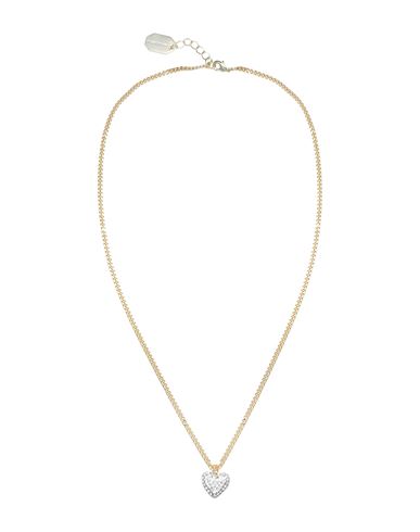 Shop Karl Lagerfeld K/heart Necklace Pave Woman Necklace Gold Size - Brass, Glass