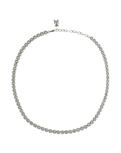 Shop Amina Muaddi Woman Necklace Silver Size - Metal