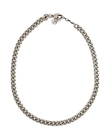 Shop Alexander Mcqueen Woman Necklace Silver Size - Metal