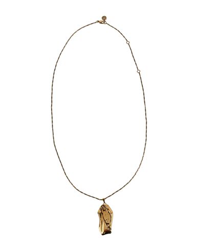 Alexander Mcqueen Molten Double Necklace Woman Necklace Gold Size - Brass