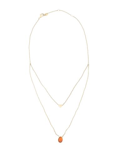 Shop Skagen Woman Necklace Gold Size - Stainless Steel, Glass