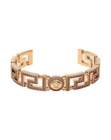 Versace Woman Bracelet Pink Size M Metal In Gold