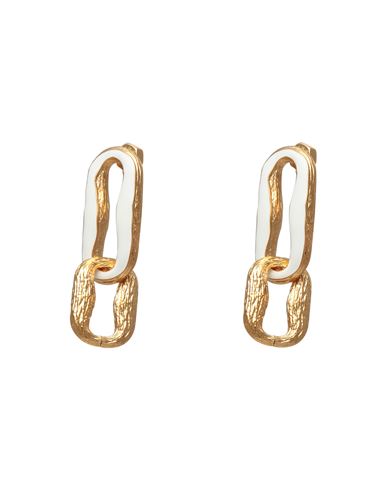 Off-white Woman Earrings White Size - Brass In Gold
